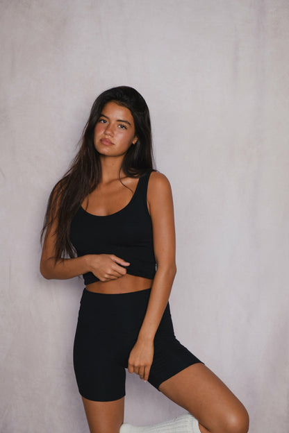 Stephanie Tank in Black | Skatie