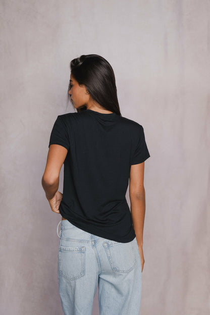 Bestie Tee Jersey in Black | Skatie