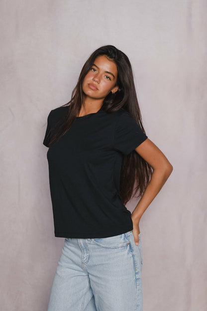 Bestie Tee Jersey in Black | Skatie