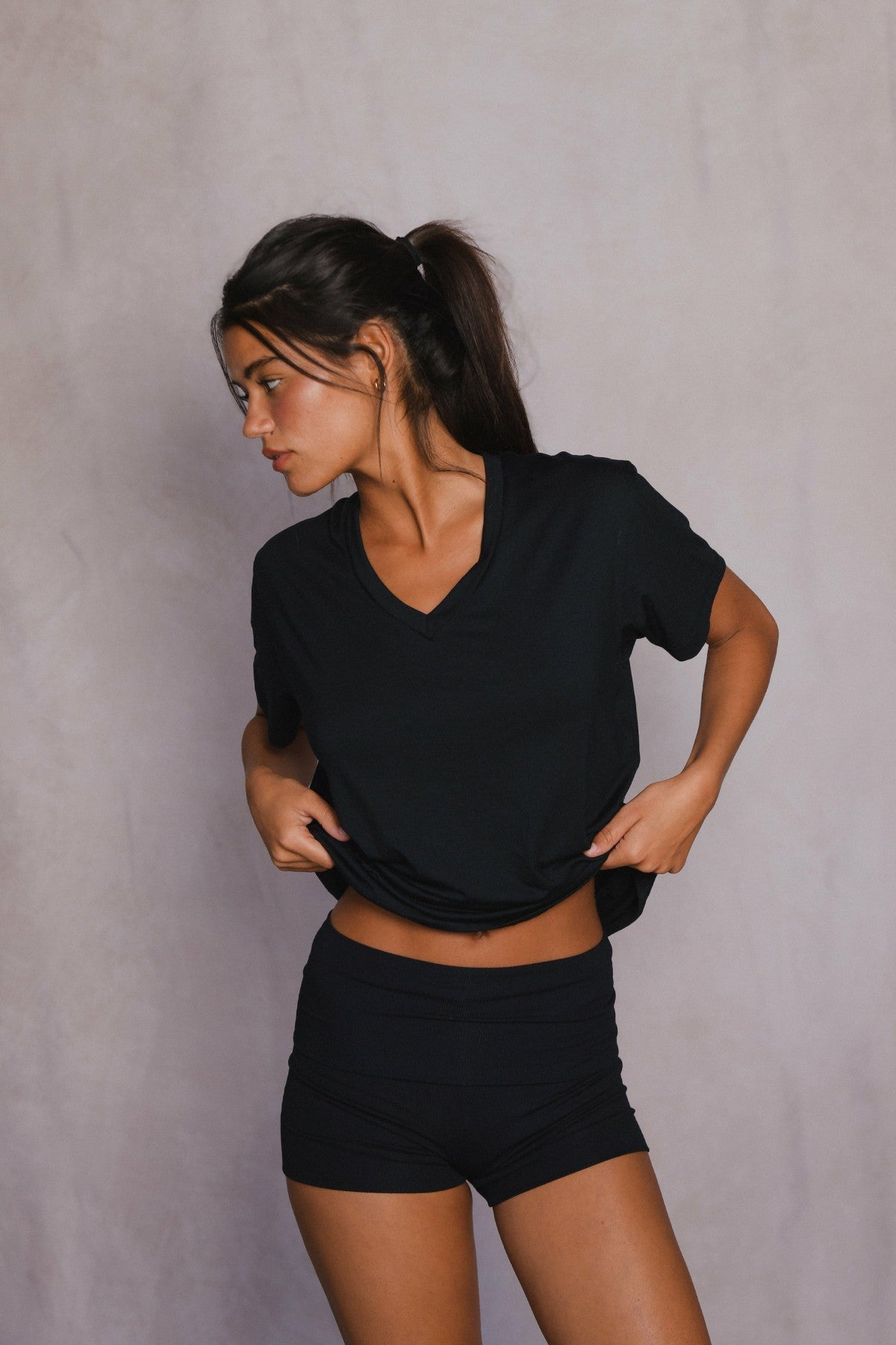 Hubby Tee Jersey in Black | Skatie