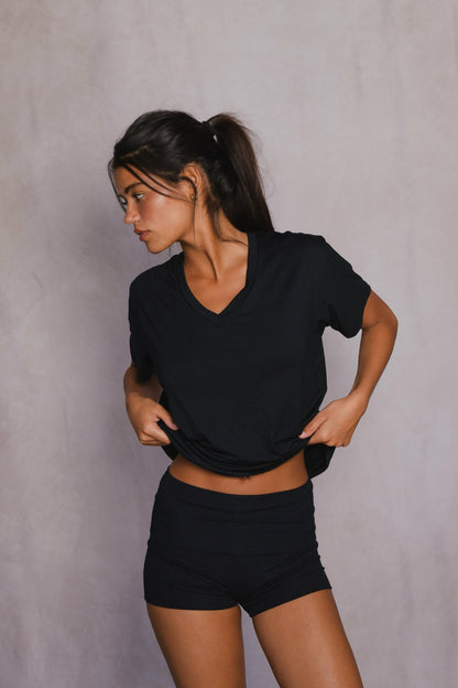 Hubby Tee Jersey in Black | Skatie
