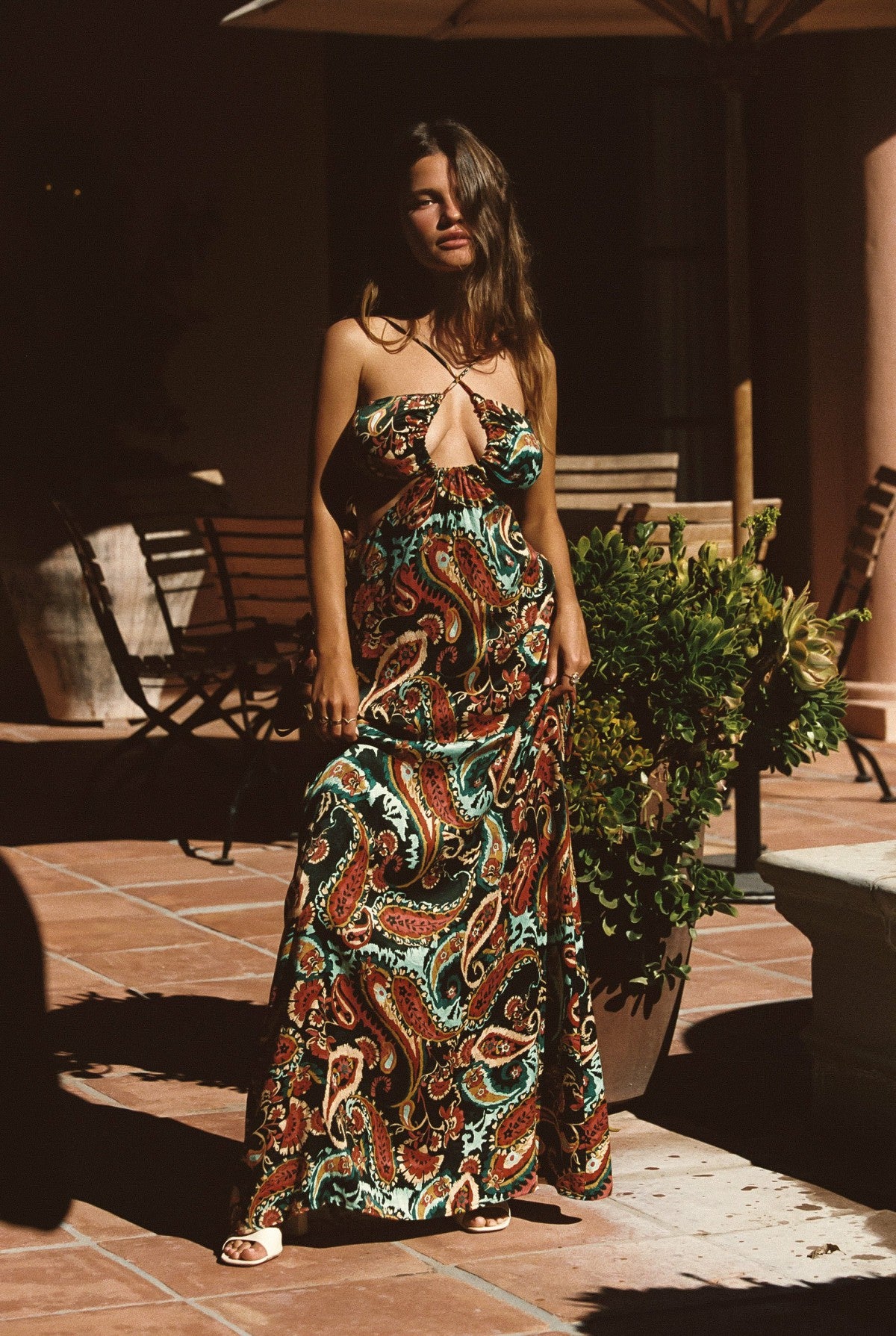 Kaia Dress Cupro Jacquard in Valencia | Skatie