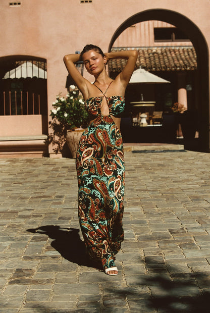 Kaia Dress Cupro Jacquard in Valencia | Skatie
