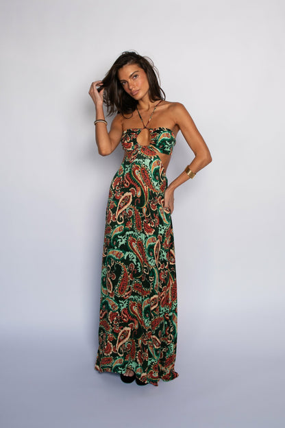 Kaia Dress Cupro Jacquard in Valencia | Skatie