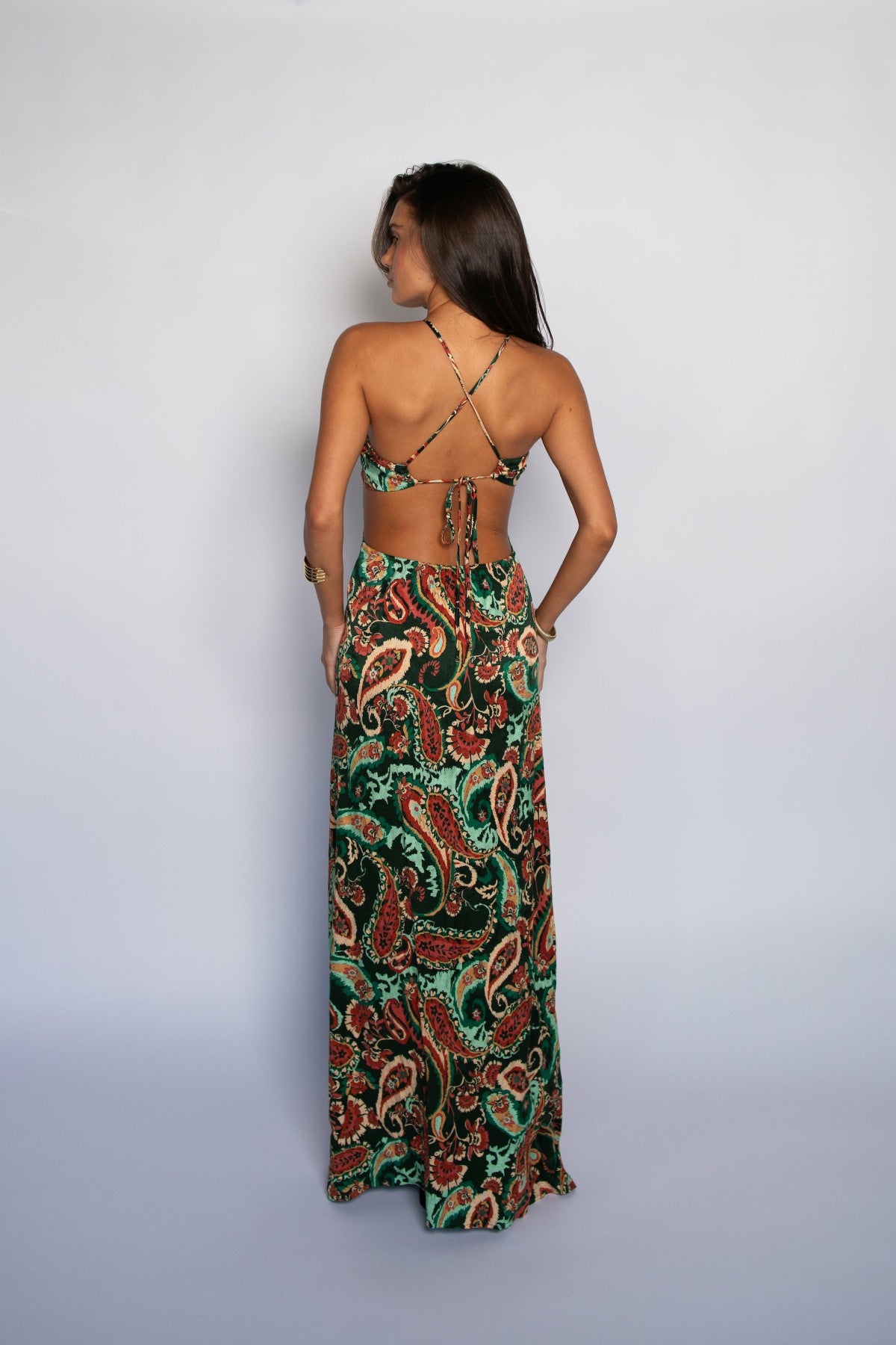 Kaia Dress Cupro Jacquard in Valencia | Skatie