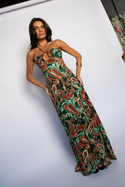Kaia Dress Cupro Jacquard in Valencia | Skatie