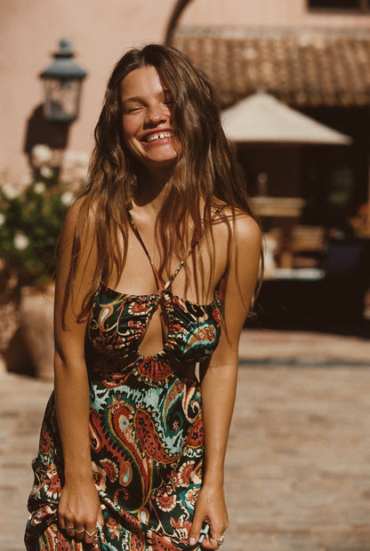 Kaia Dress Cupro Jacquard in Valencia | Skatie