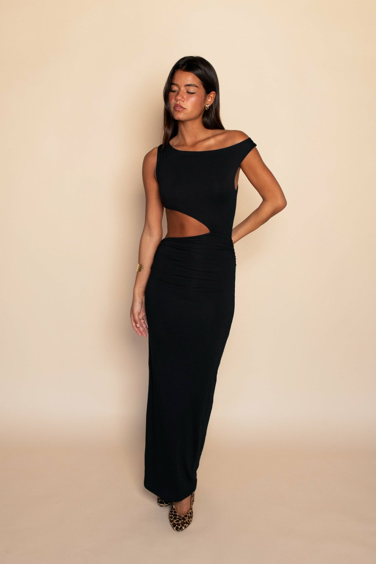 Ida Dress Jersey in Black | Skatie