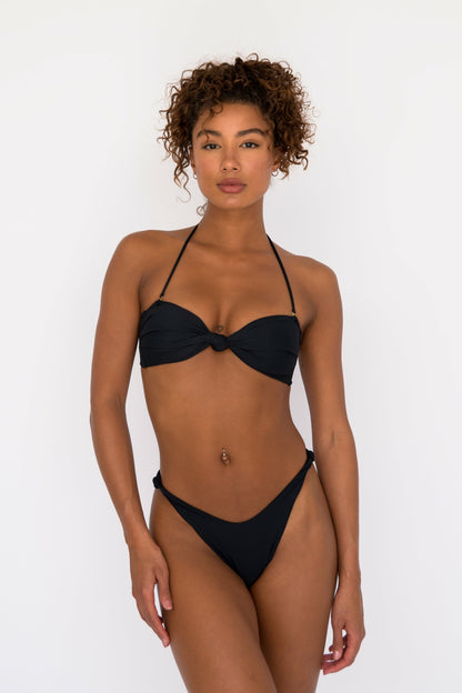 Lyndi Bikini Top in Black | Skatie