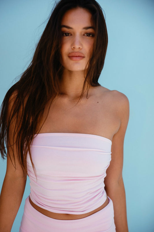 Polly Tube Top Jersey in Bubblegum | Skatie