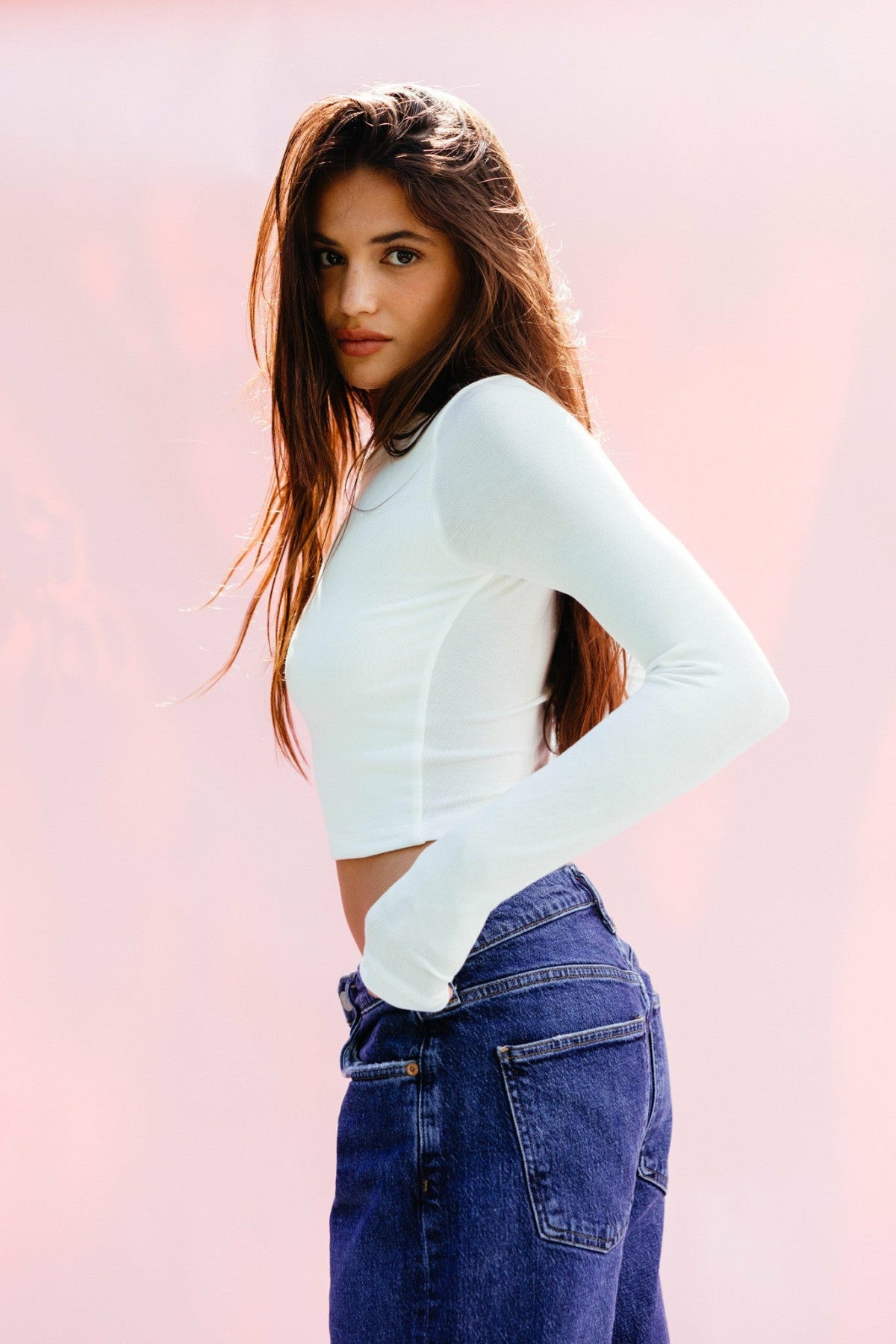 Erica Top Baby Ribbed in White | Skatie