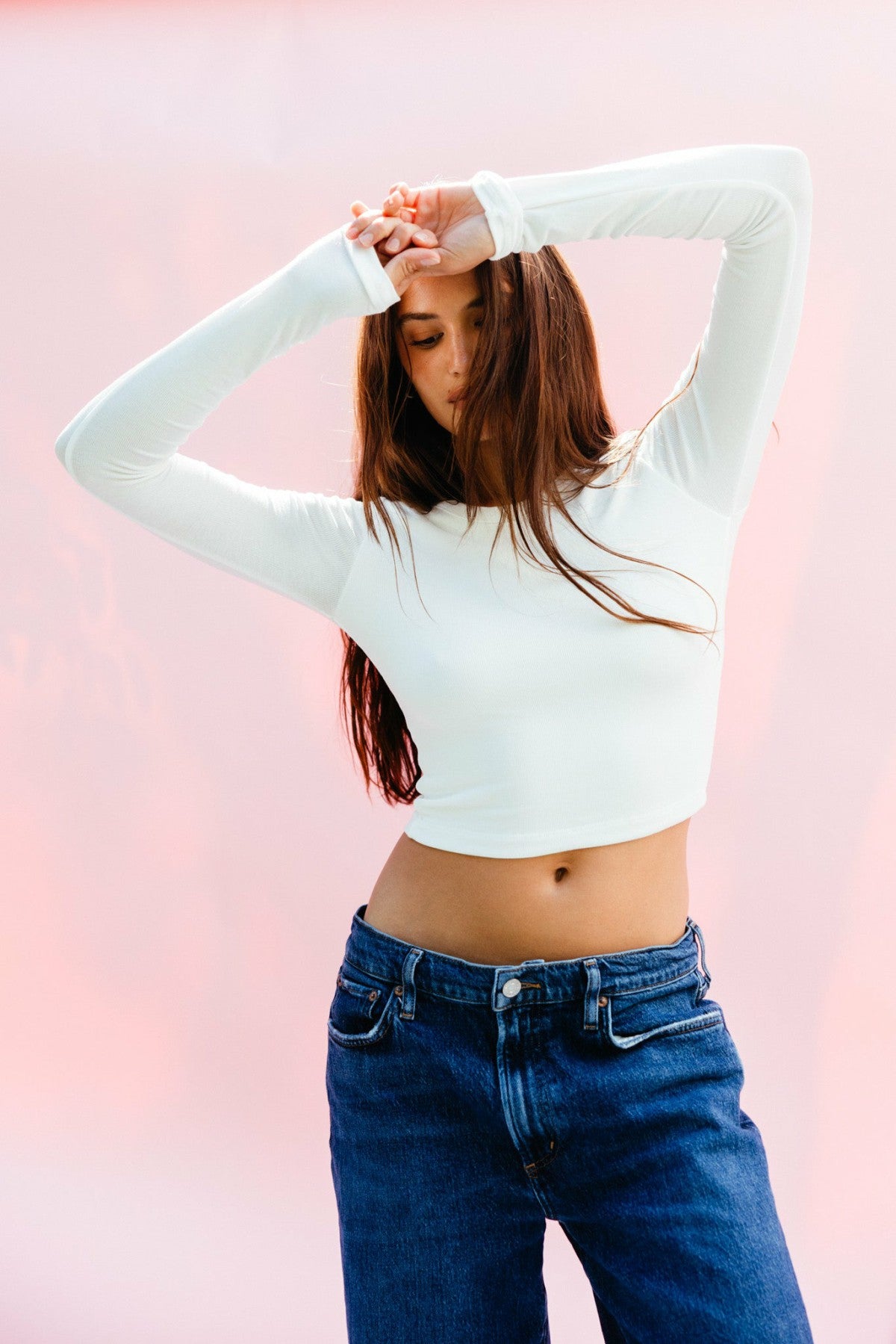 Erica Top Baby Ribbed in White | Skatie