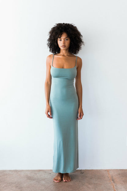 Samantha Maxi Dress Jersey in Sage | Skatie