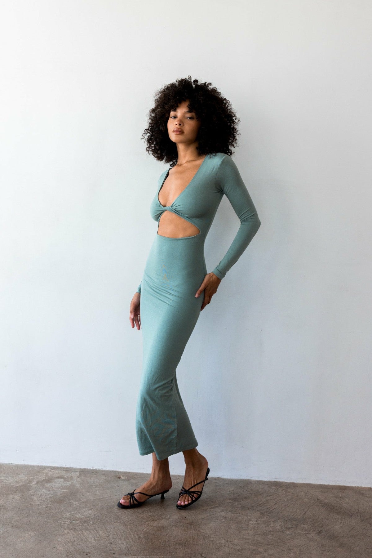 Holly Dress Jersey in Sage | Skatie