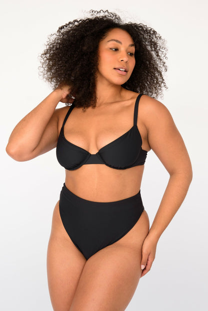 Monroe Bikini Bottom in Black | Skatie