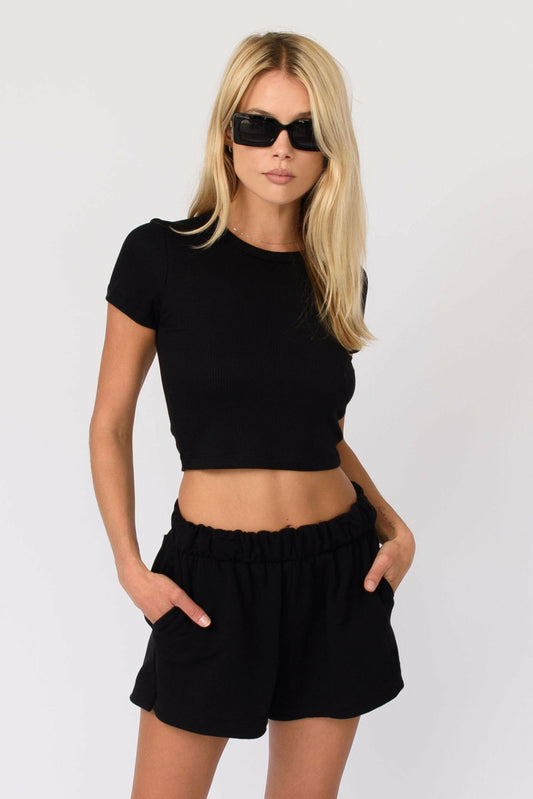 Baby Tee in Black | Skatie