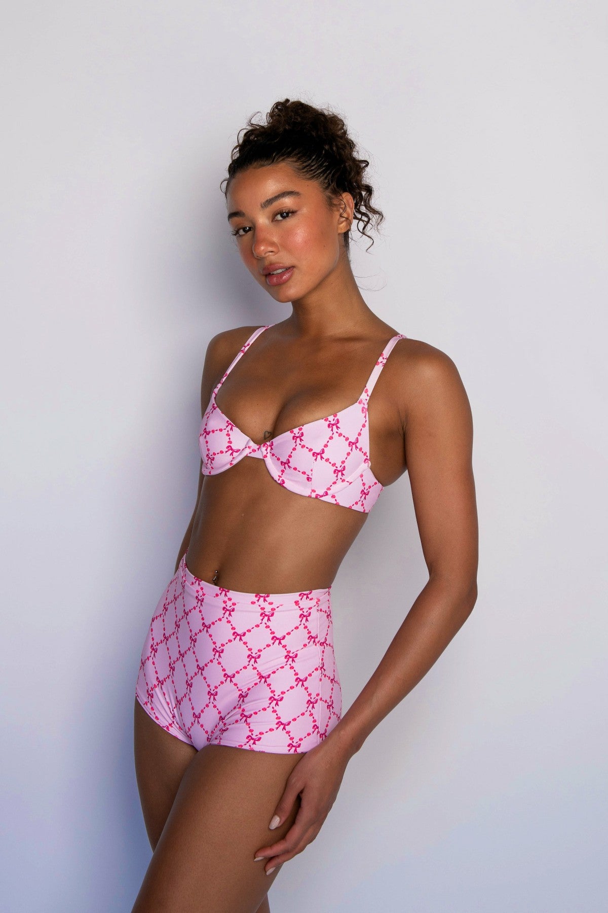 High Waist Bardot Bottom in Coquette | Skatie
